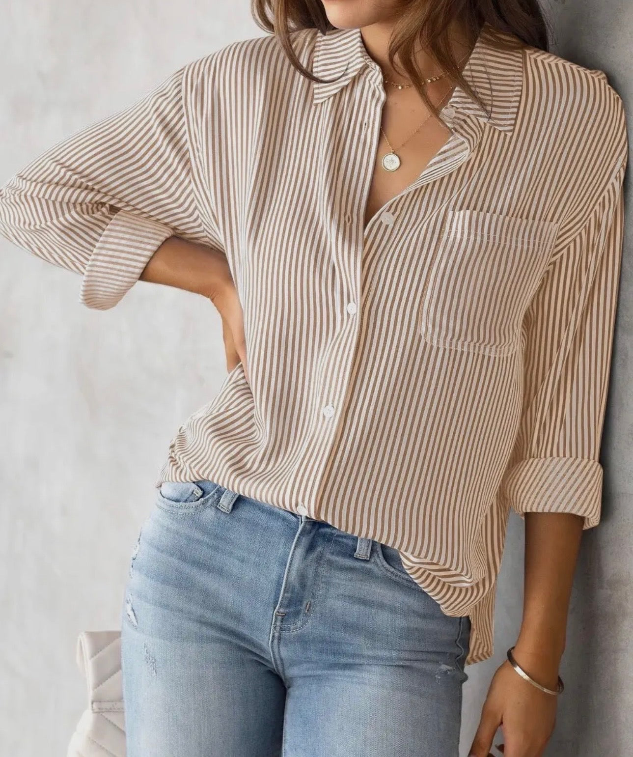 Stripped Button Down Shirt