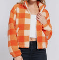 Orange Faux Fur Jacket