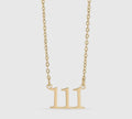 18K Gold PVD Coated Angel Number Necklace