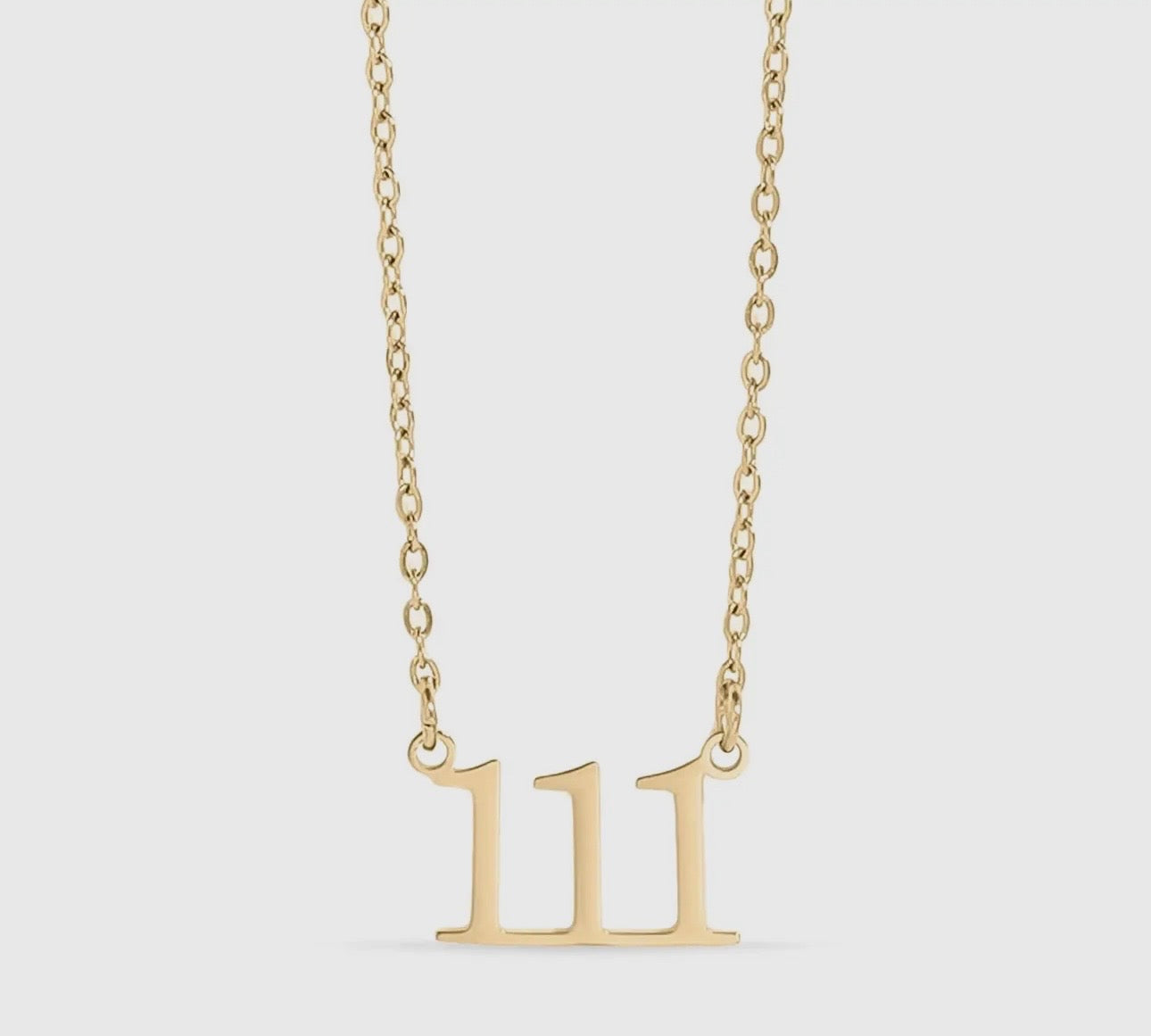 18K Gold PVD Coated Angel Number Necklace