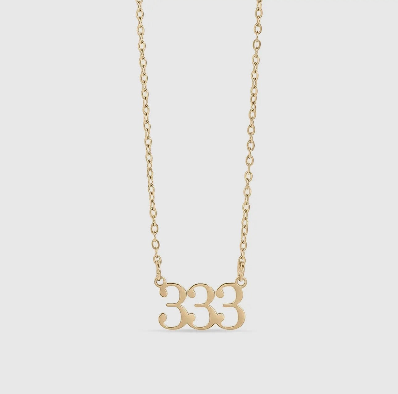 18K Gold PVD Coated Angel Number Necklace