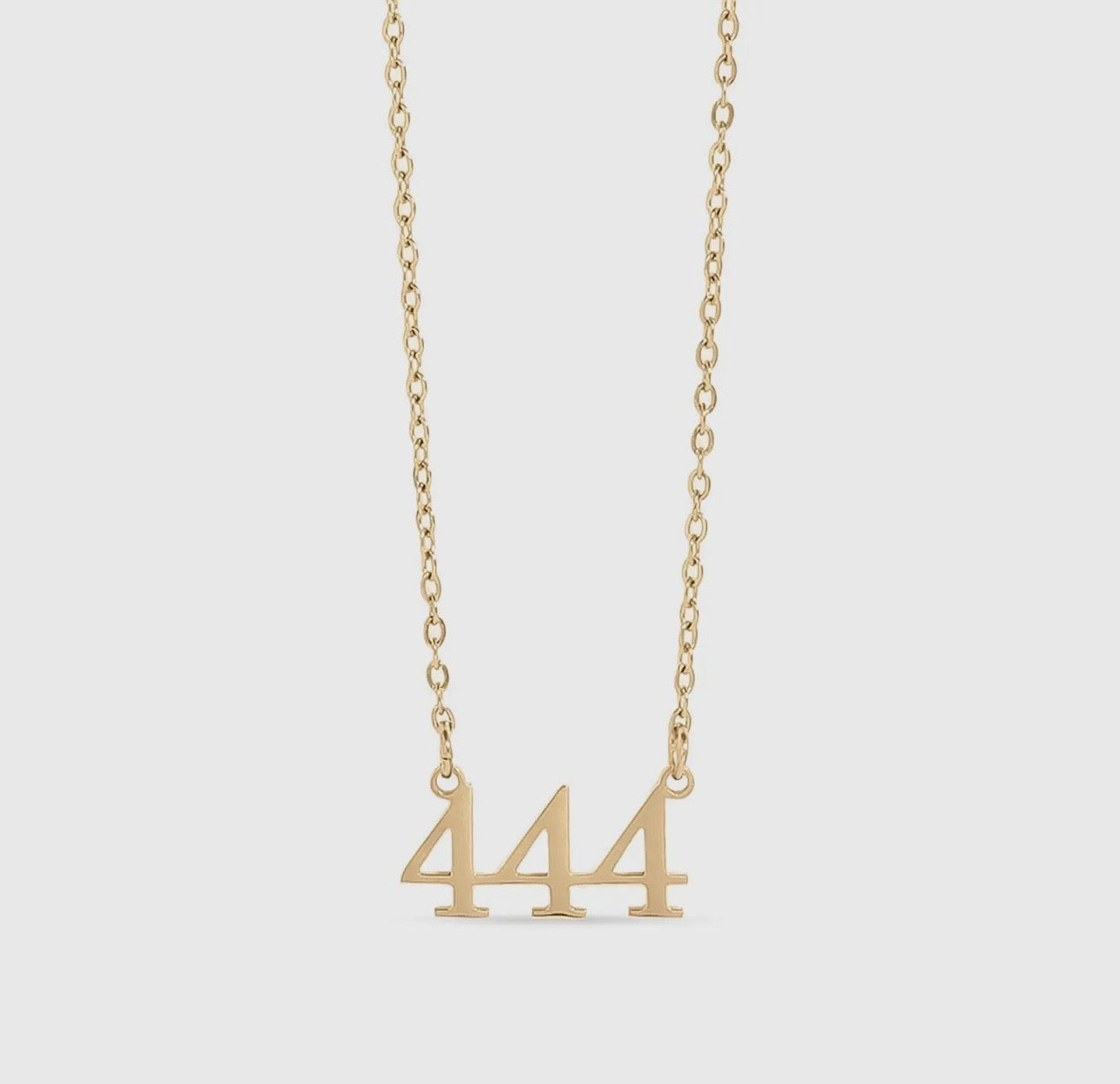 18K Gold PVD Coated Angel Number Necklace