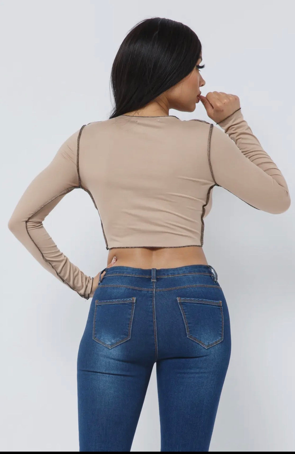 Open Front Cross Tie Top