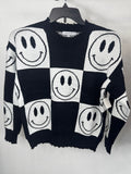Checkered Smiley Sweater
