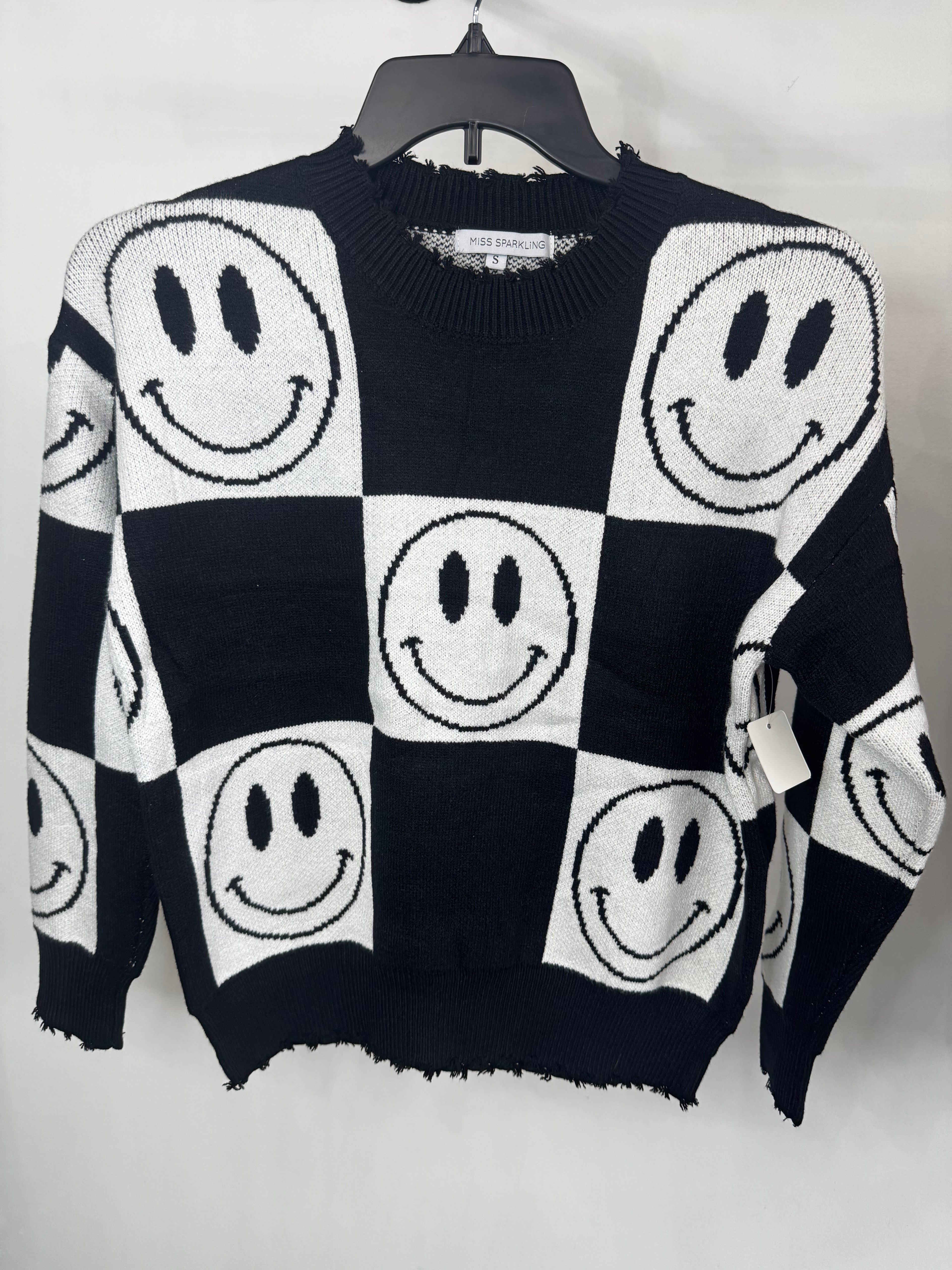Checkered Smiley Sweater
