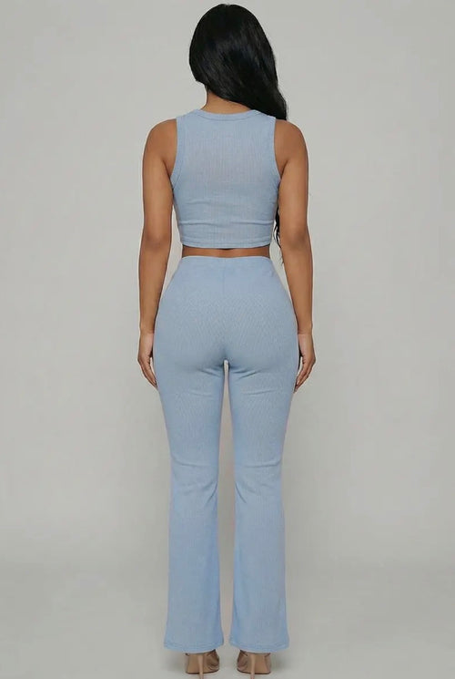 Crop Top & Flared Pants