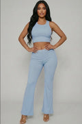 Crop Top & Flared Pants
