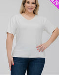 Plus Size Basic Short Sleeve Shirt