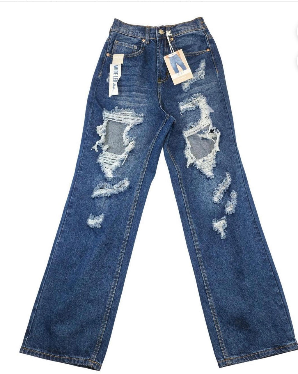 Ripped Wide Leg Jean