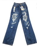Ripped Wide Leg Jean
