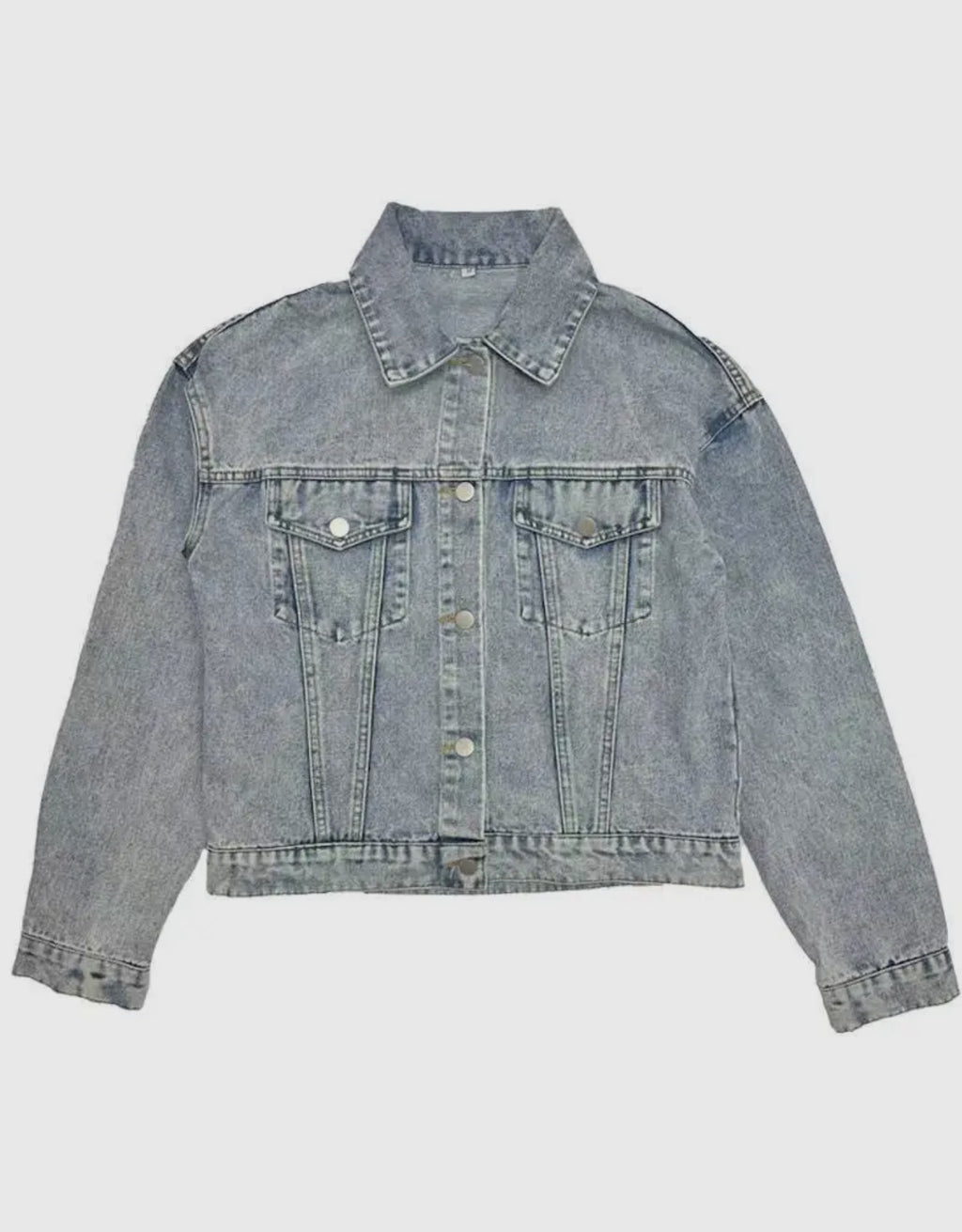 Smiley Embroidered Jean Jacket