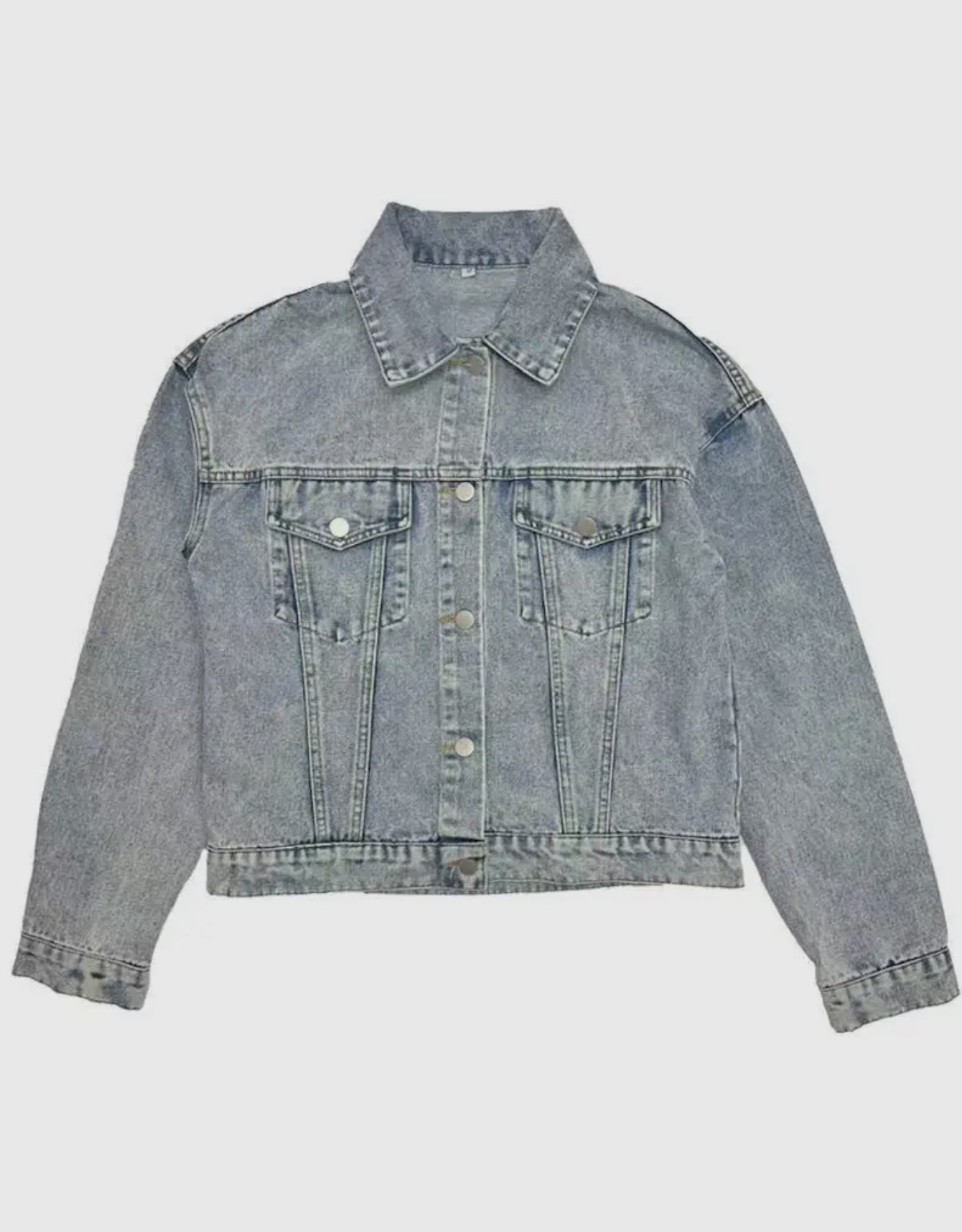 Smiley Embroidered Jean Jacket