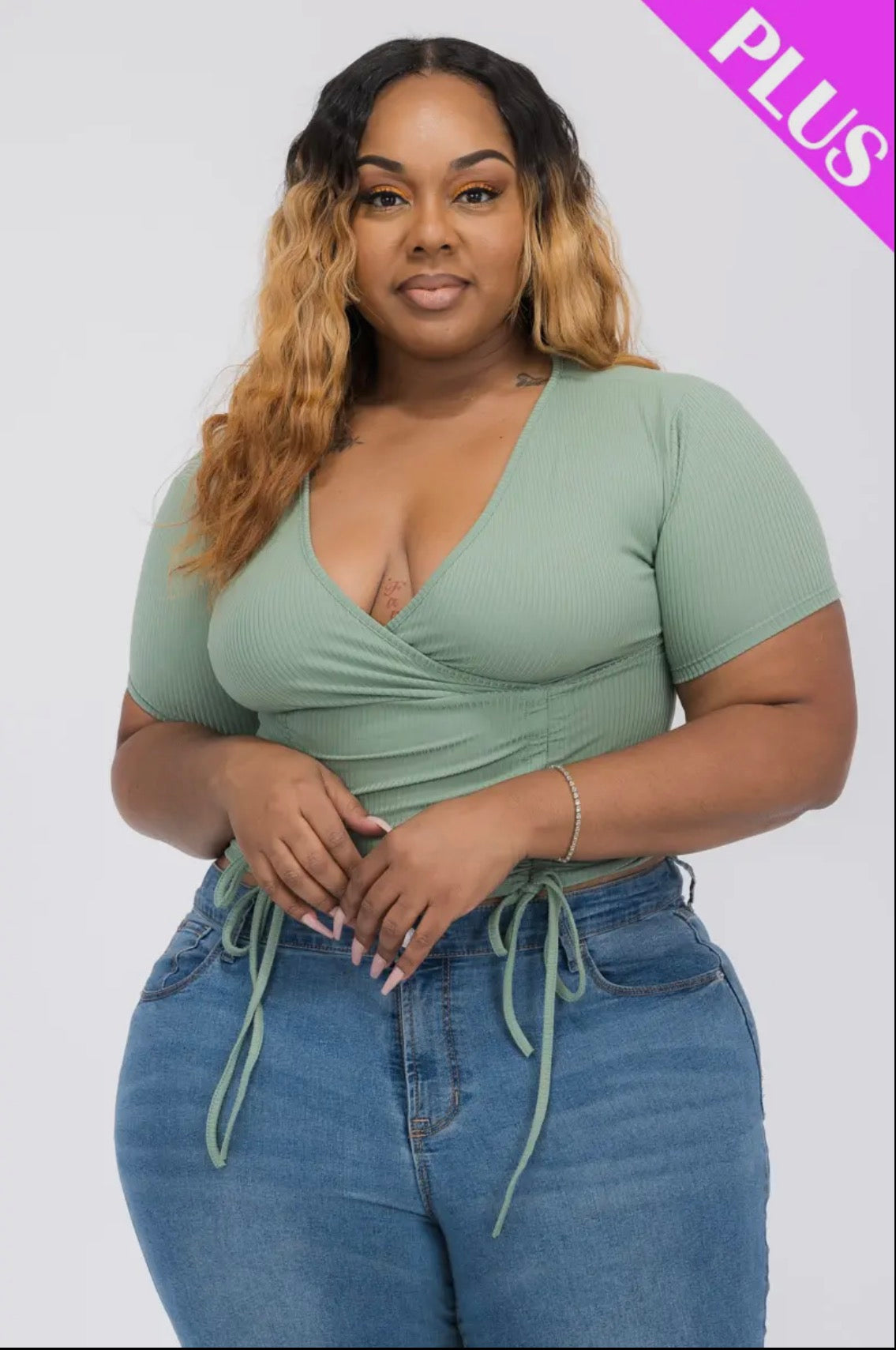 Plus Size Ribbed Top