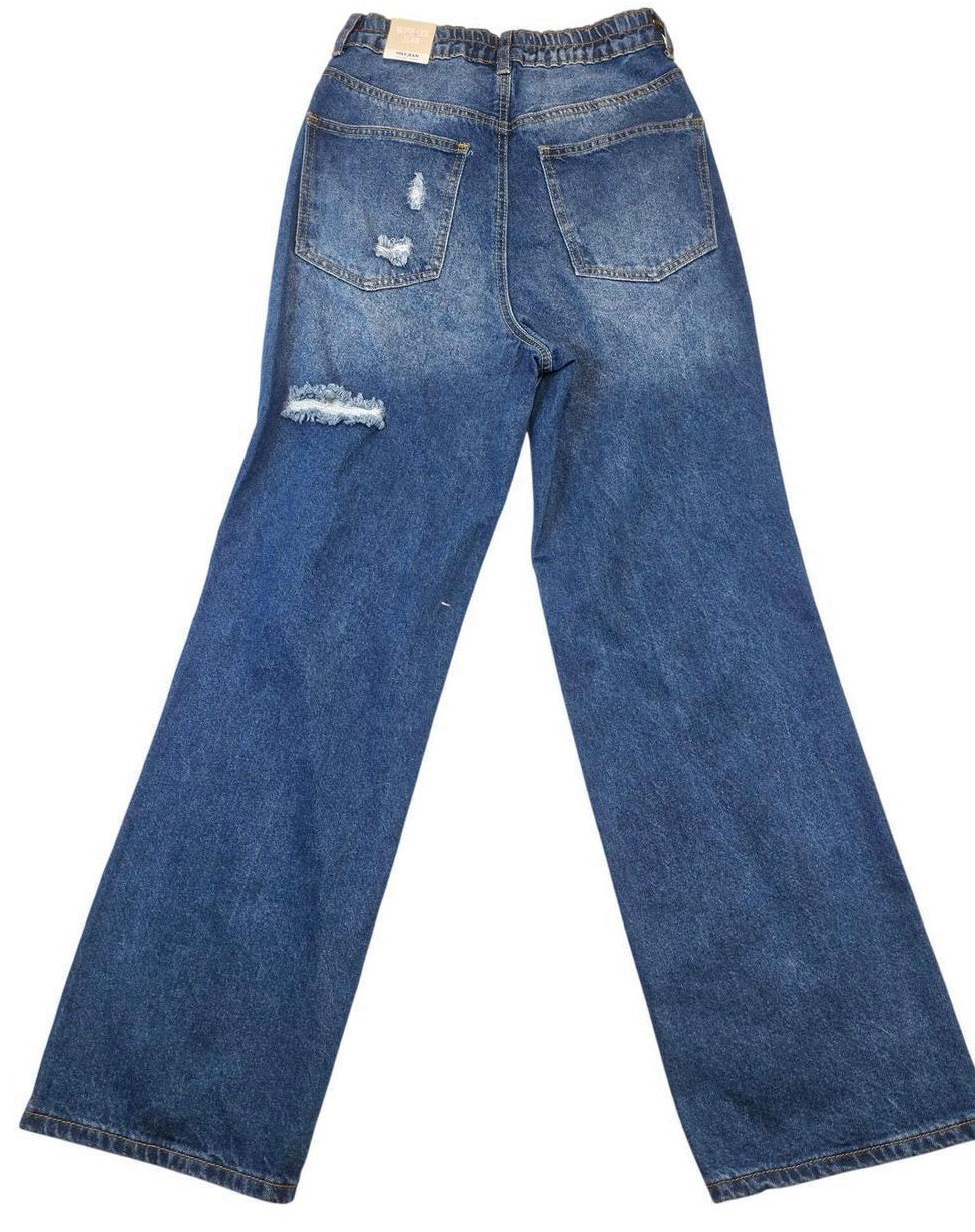 Ripped Wide Leg Jean
