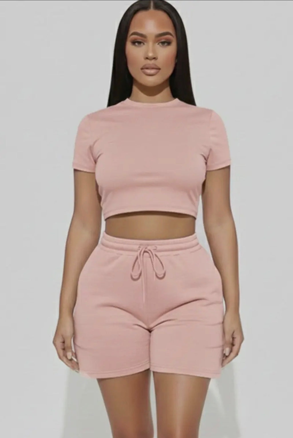 Fitted Crop Tee & Short Set